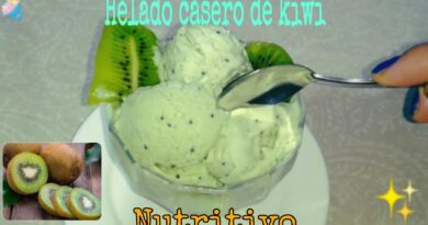 receta de helado de kiwi