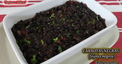 receta de caraotas negras
