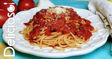 receta de espagueti rojo italiano
