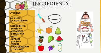receta de frutas en ingles