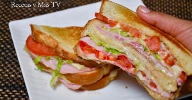 receta de sandwich de jamon