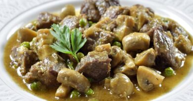 receta de carne con champiñones