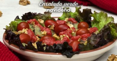 receta de ensalada verde navideña
