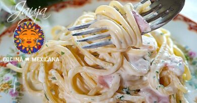 receta de espagueti blanco
