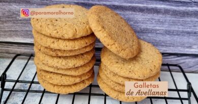 receta de galletas de avellanas