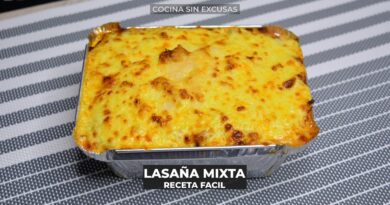 receta de lasaña mixta