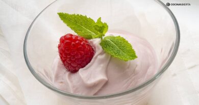 receta de mousse de frambuesa