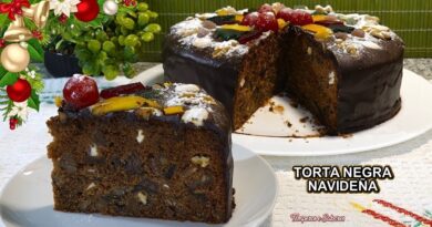 receta de torta negra navideña