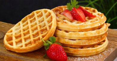receta de waffles en ingles