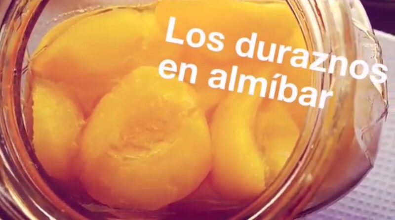 receta de almibar de durazno