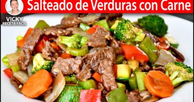 receta de bistec con verduras