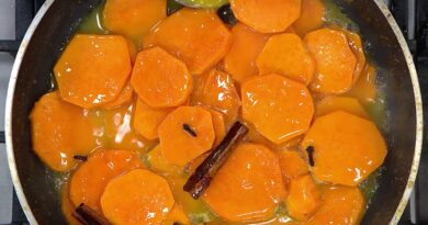 receta de camote glaseado