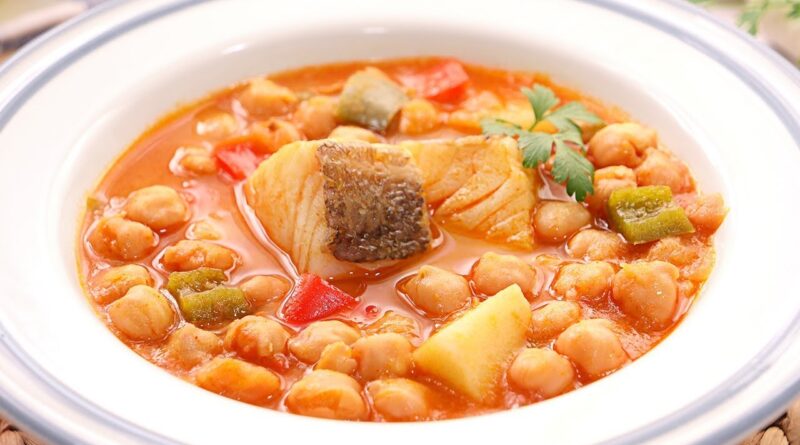 receta de garbanzos con bacalao