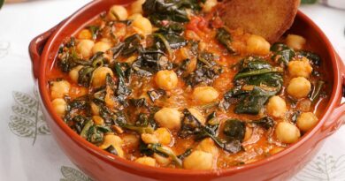 receta de garbanzos con espinacas