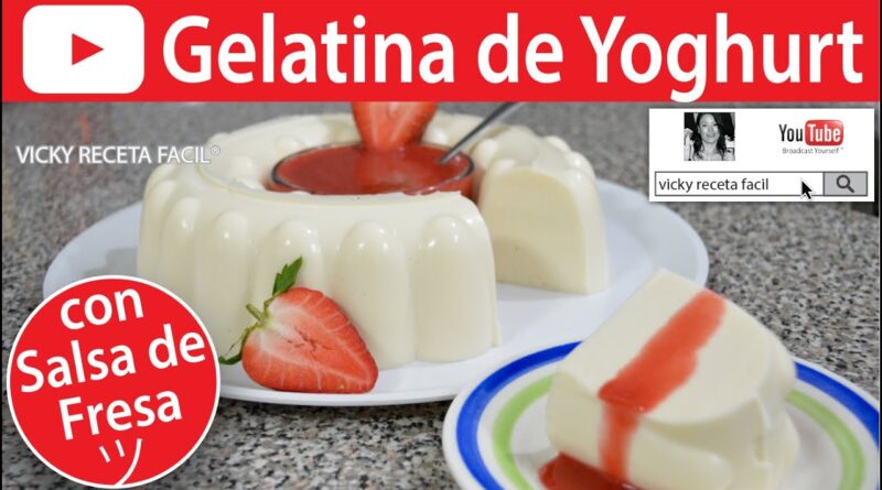 receta de gelatina de yogurt