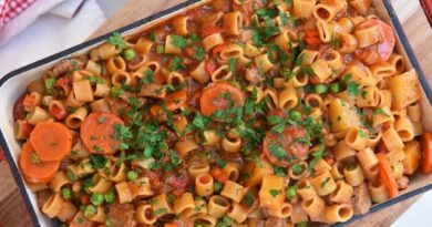 receta de guiso de fideos