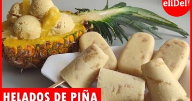 receta de helado de piña