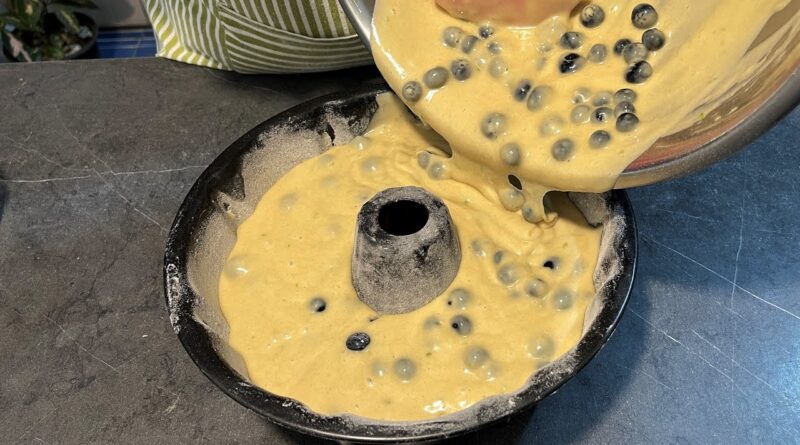 receta de keke de arandanos
