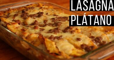 receta de lasaña de platano