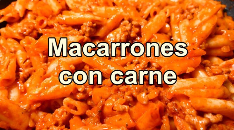 receta de macarrones con carne