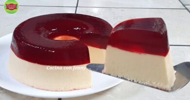 receta de pastel de gelatina