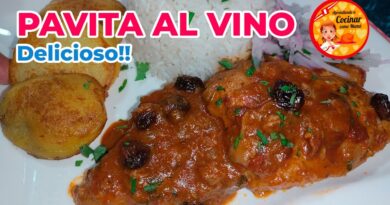receta de pavita al vino