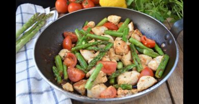 receta de pollo con esparragos