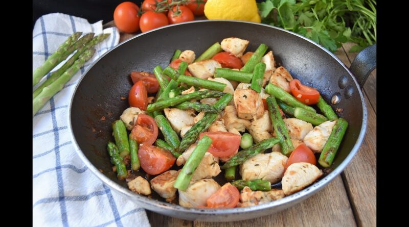 receta de pollo con esparragos