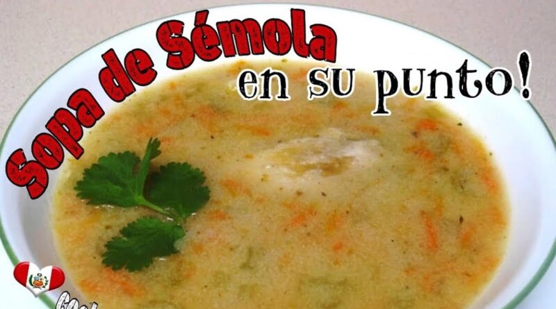 receta de sopa de semola