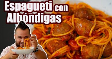receta de tallarines con albondigas
