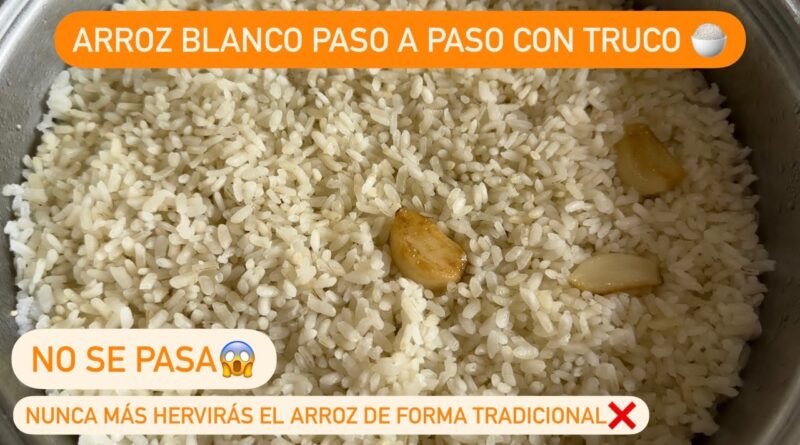 receta de arroz blanco