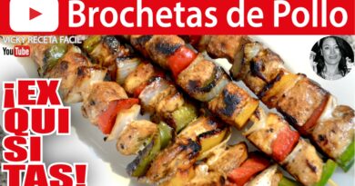 receta de brochetas de pollo