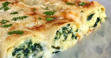 receta de canelones de espinaca