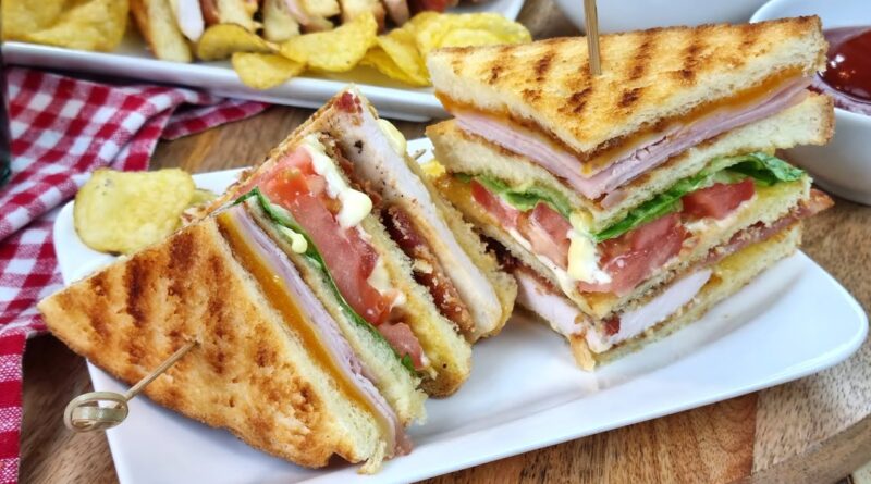 receta de club sandwich americano