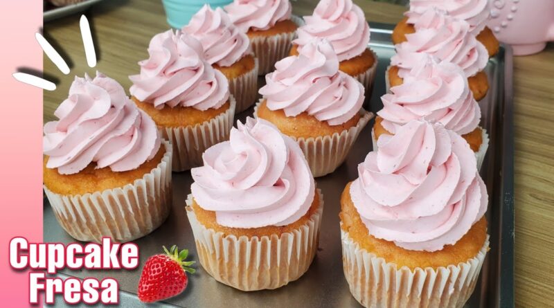 receta de cupcakes de fresa
