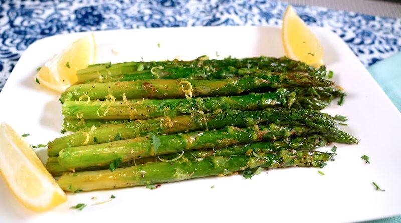 receta de espárragos salteados