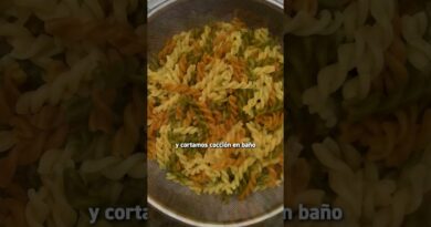receta de fideos de colores