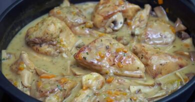 receta de fricasé de pollo