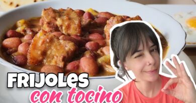receta de frijoles con tocino