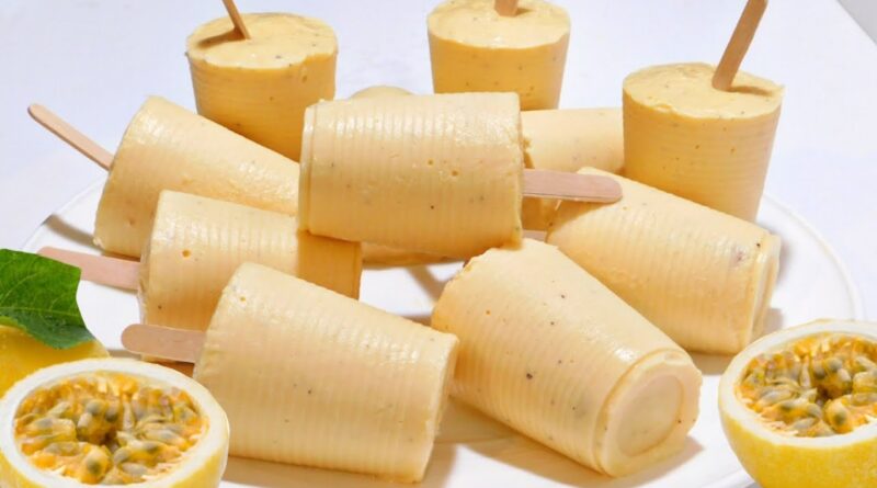 receta de helado de maracuya