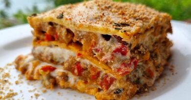 receta de lasaña sin carne