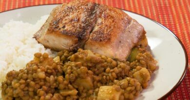 receta de lentejas con pescado