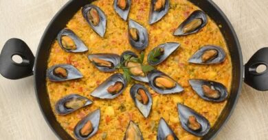 receta de paella de pescado