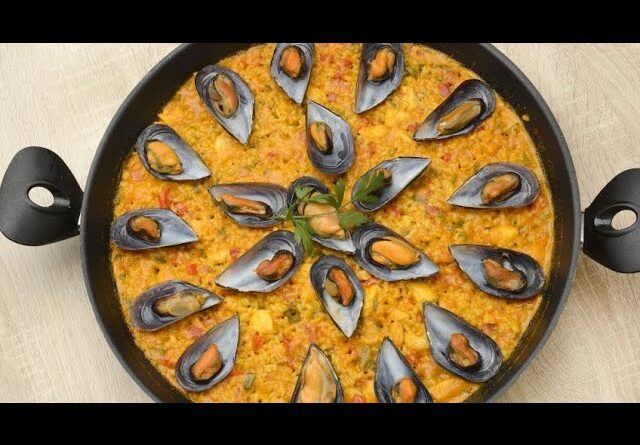 receta de paella de pescado