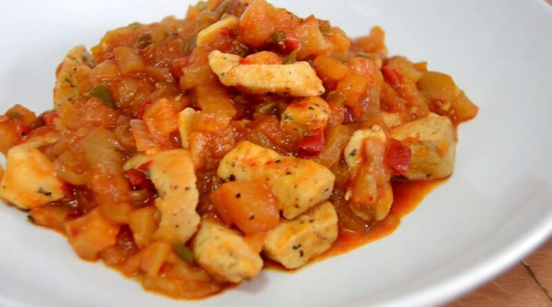 receta de pollo con berenjena