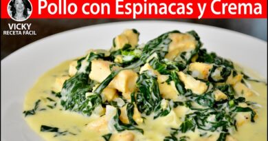 receta de pollo con espinacas