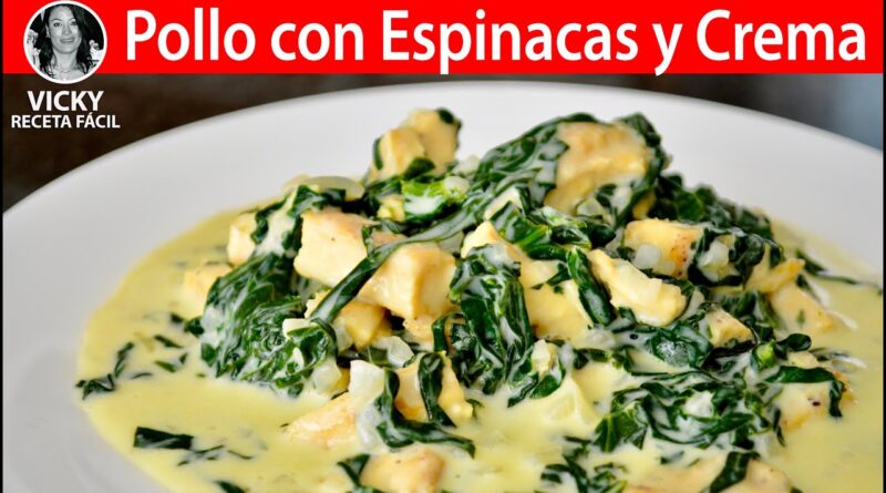 receta de pollo con espinacas