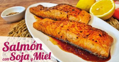 receta de salmon con miel