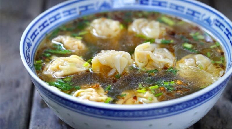 receta de sopa wonton