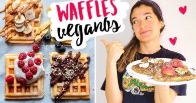 receta de waffles veganos